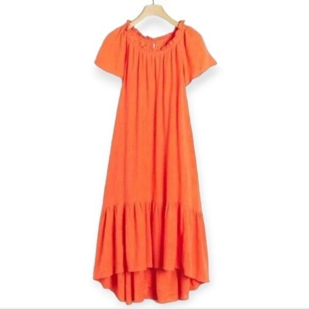 Anthropologie   Oversized Cotton Gauze Maxi Dress